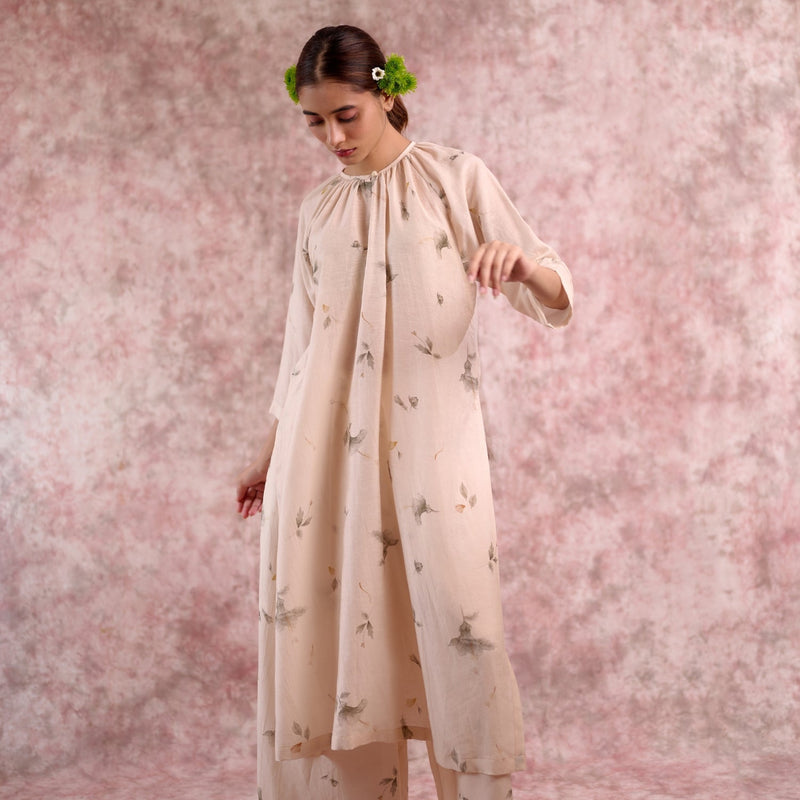 Hayde beige tunic georgette by Doodlage in beige color for women Worldwide