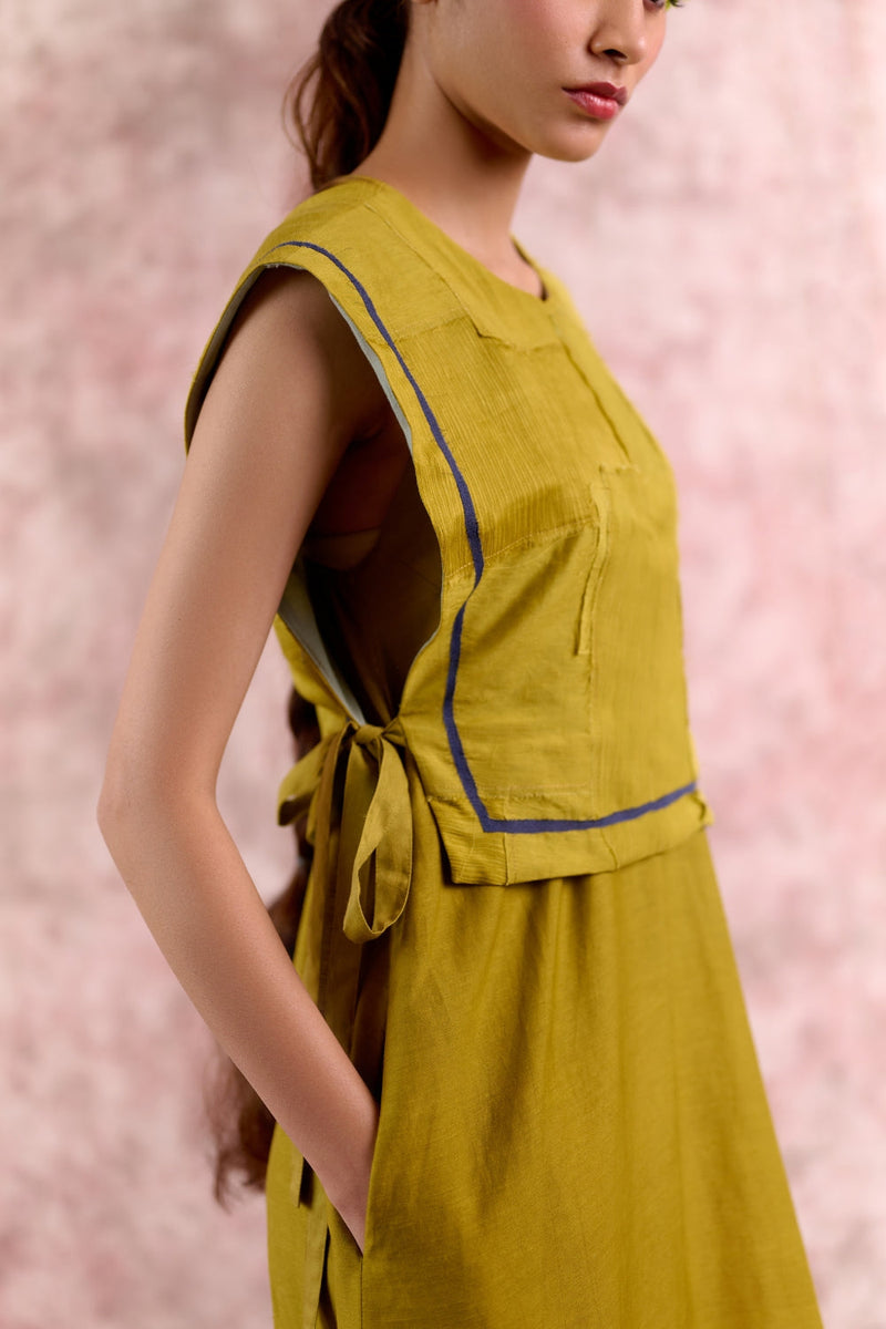 Eclipse Green Top georgette by Doodlage in green color for women Worldwide