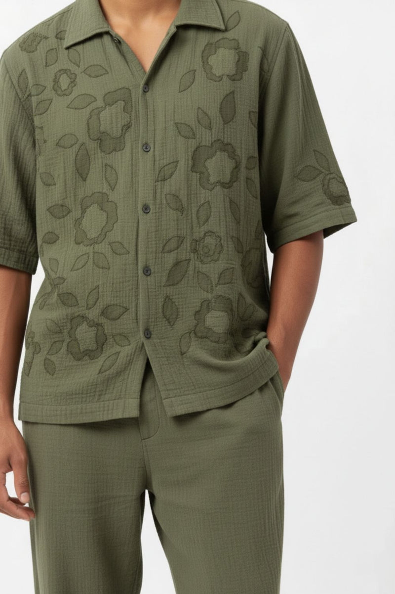 FLORIQUE OLIVE SHIRT