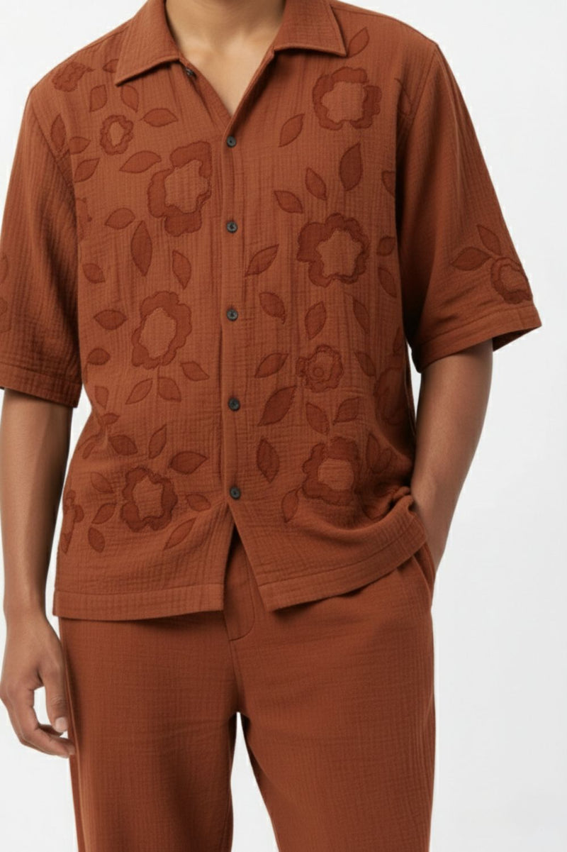 FLORIQUE RUST SHIRT