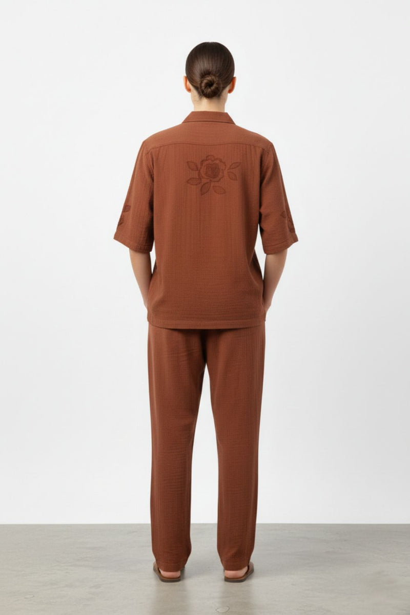 FLORIQUE RUST SHIRT