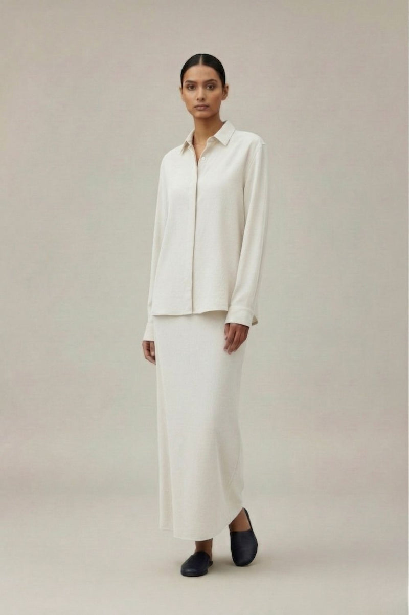 EARO WHITE SHIRT lyocell blend by Doodlage in white color for women Worldwide