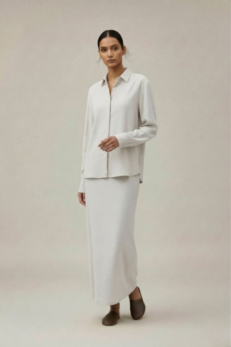 EARO WHITE SHIRT lyocell blend by Doodlage in white color for women Worldwide