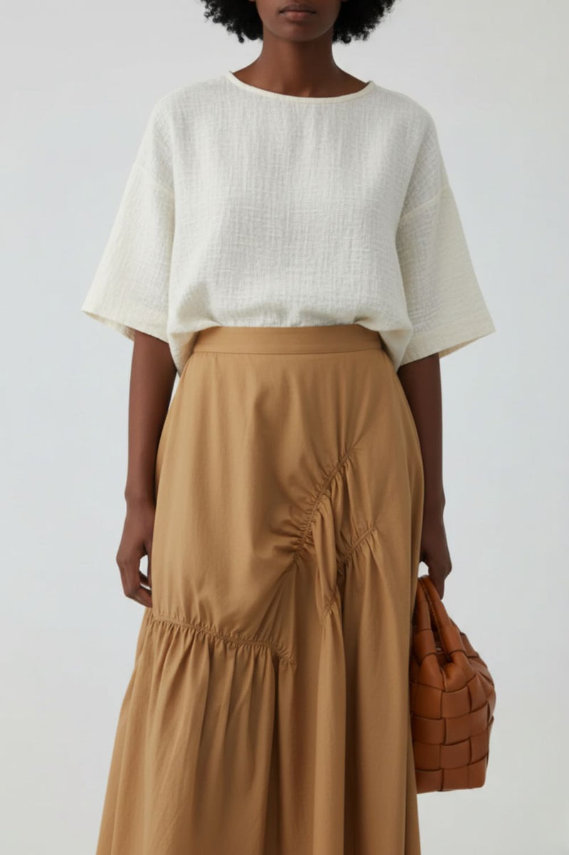 FERN BEIGE SET poplin/linen by Doodlage in beige color for women Worldwide