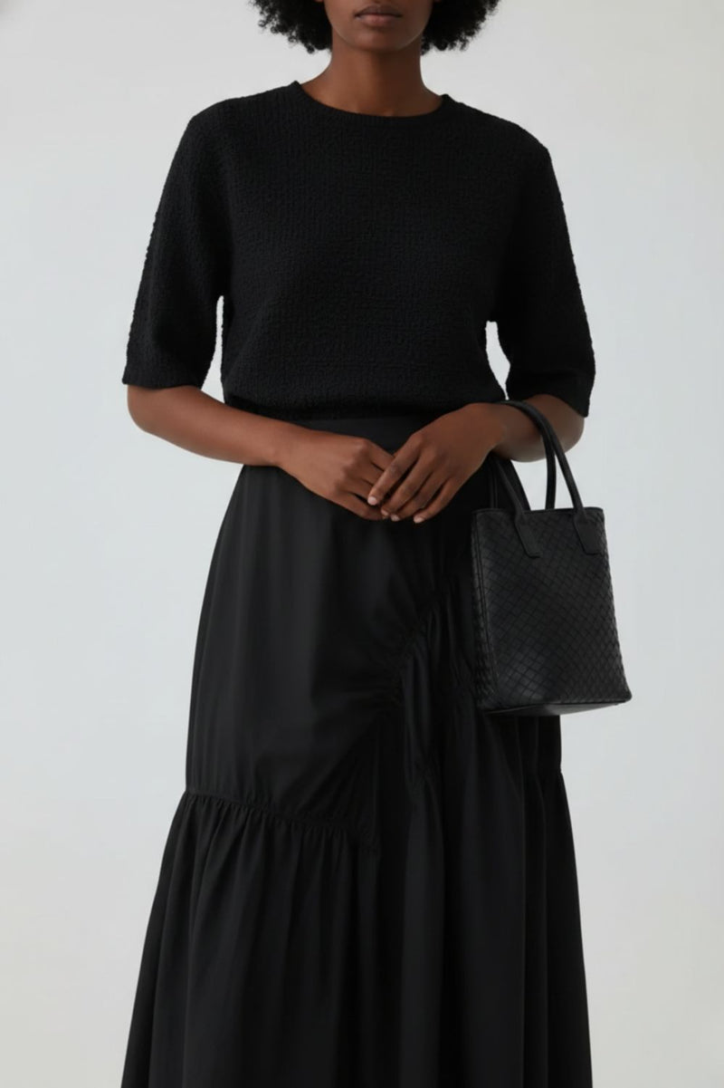 FERN BLACK SET poplin/linen by Doodlage in black color for women Worldwide