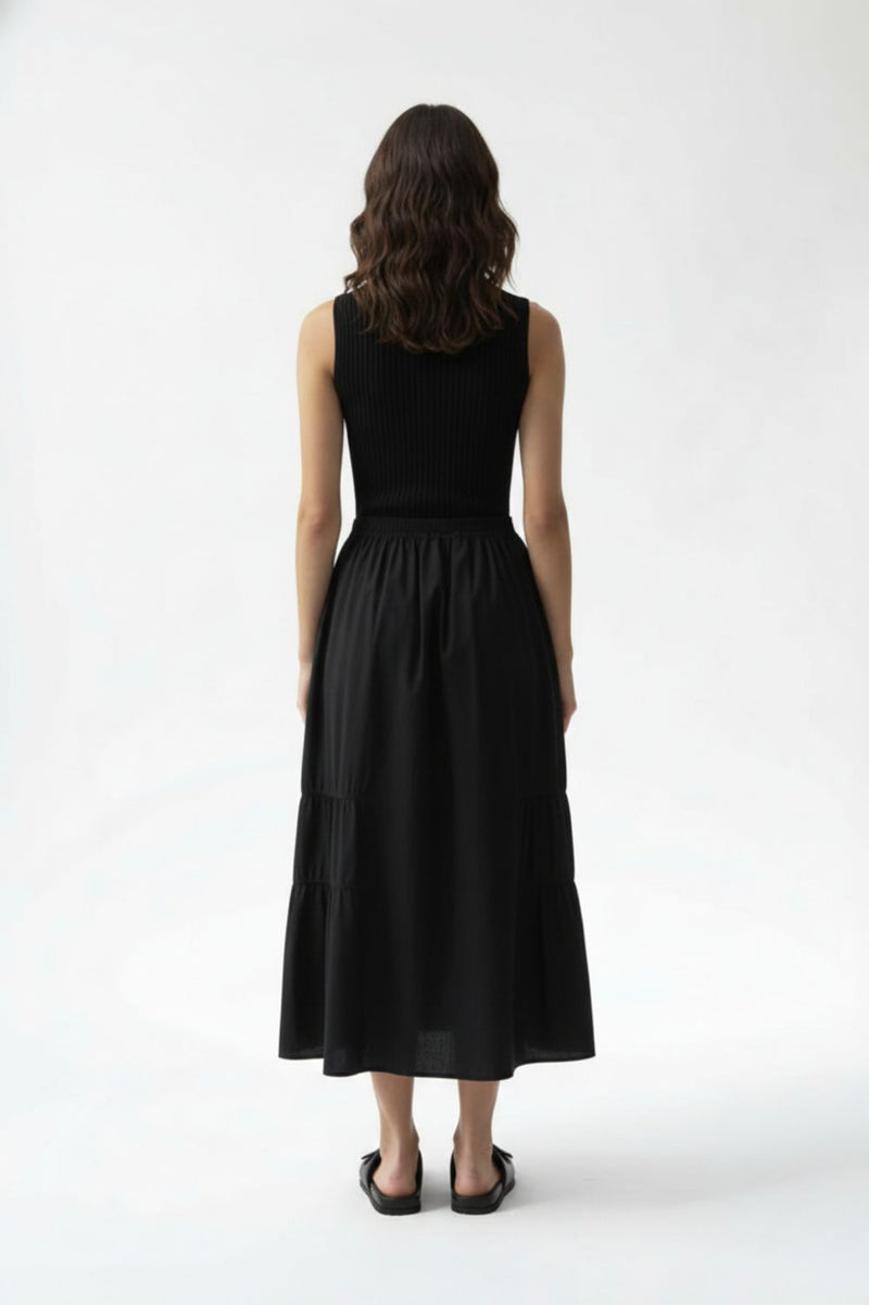 FERN BLACK SET poplin/linen by Doodlage in black color for women Worldwide