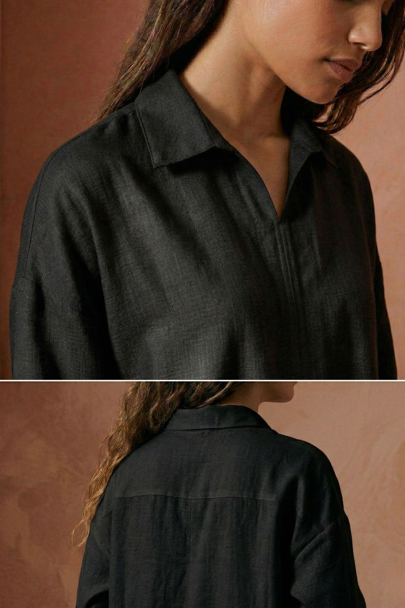 BLAKE BLACK SET upcycled cotton by Doodlage in black color for women Worldwide