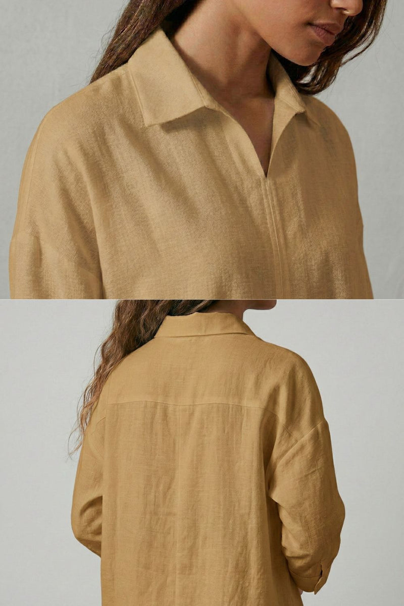 BLAKE BEIGE SET upcycled cotton by Doodlage in beige color for women Worldwide