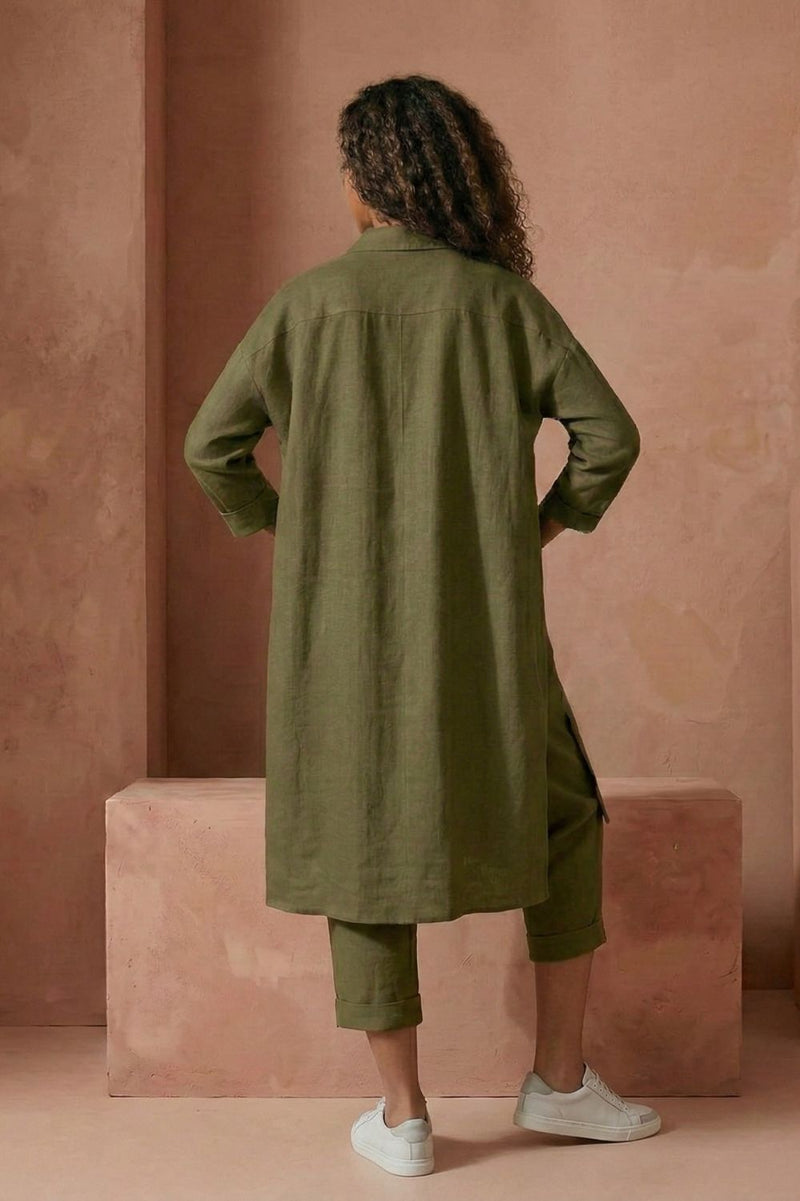 BLAKE OLIVE SET upcycled cotton by Doodlage in olive color for women Worldwide