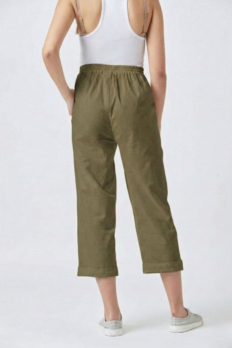 BLAKE OLIVE SET upcycled cotton by Doodlage in olive color for women Worldwide
