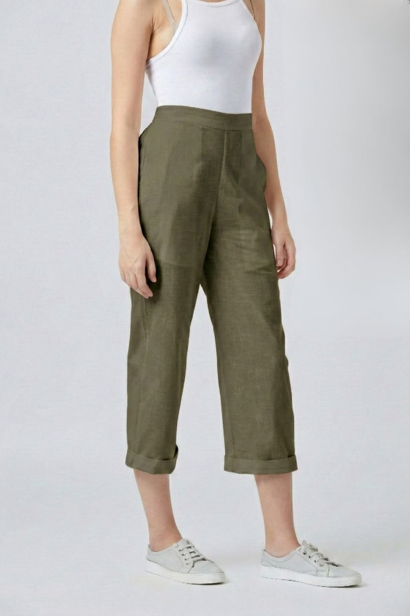 BLAKE OLIVE SET upcycled cotton by Doodlage in olive color for women Worldwide