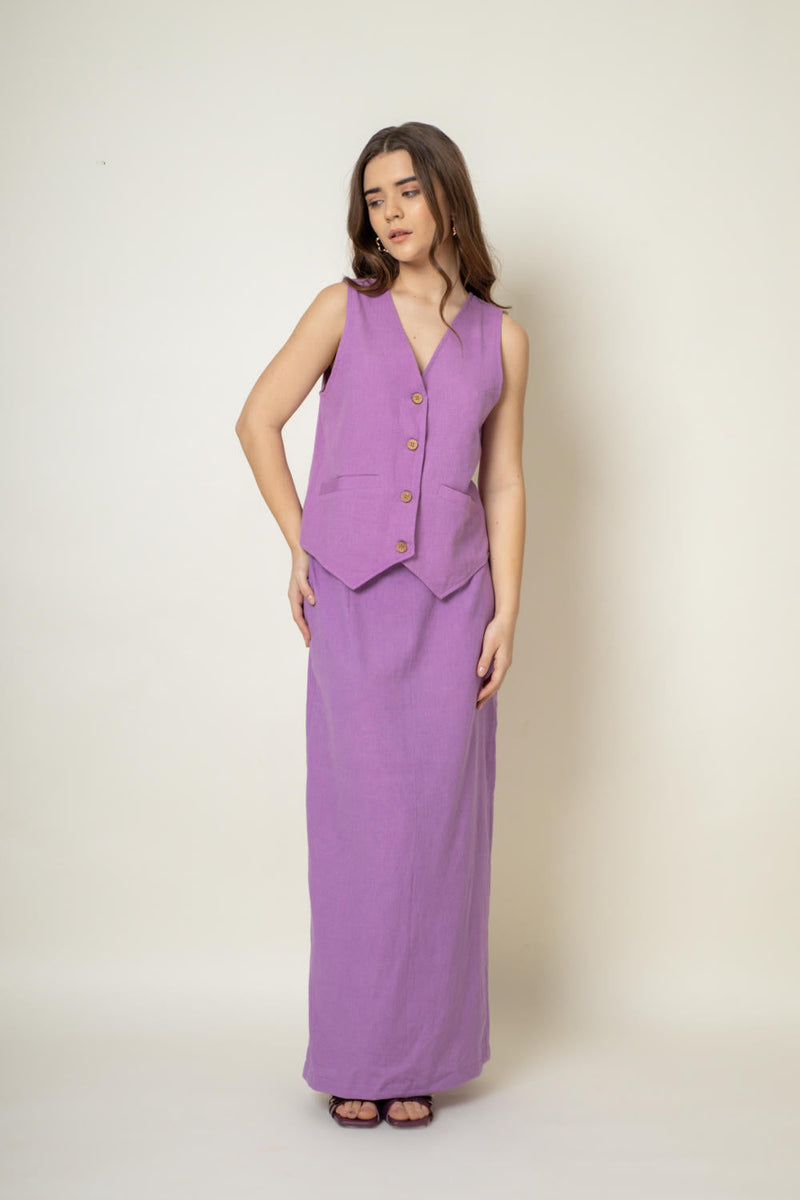 Francis Purple Coat cotton by Doodlage in purple color for women Worldwide