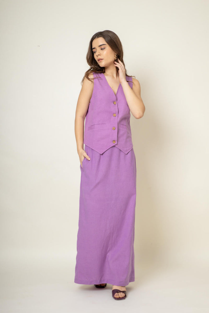 Francis Purple Coat cotton by Doodlage in purple color for women Worldwide