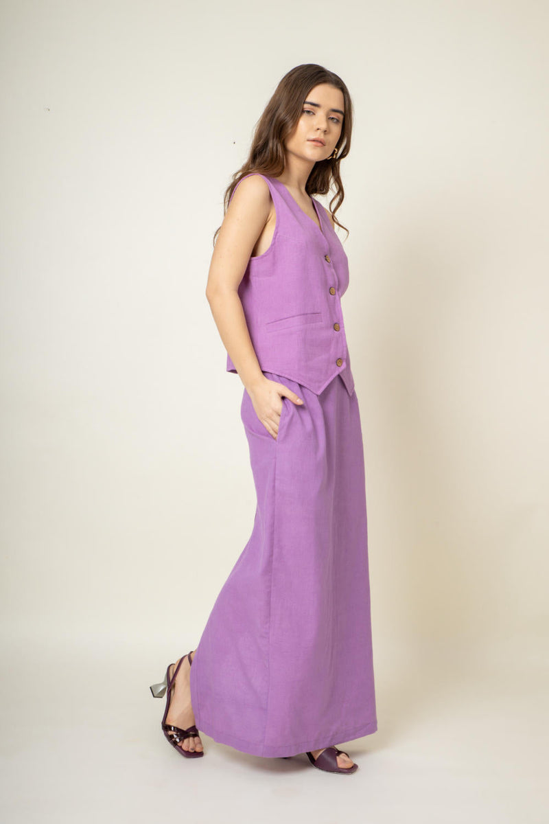 Francis Purple Coat cotton by Doodlage in purple color for women Worldwide