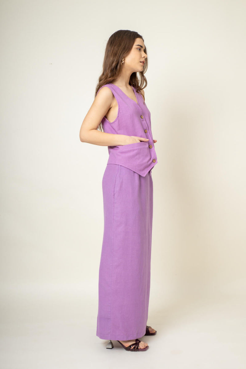 Francis Purple Coat cotton by Doodlage in purple color for women Worldwide