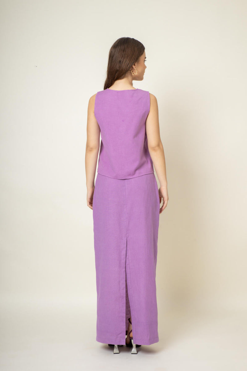 Francis Purple Coat cotton by Doodlage in purple color for women Worldwide