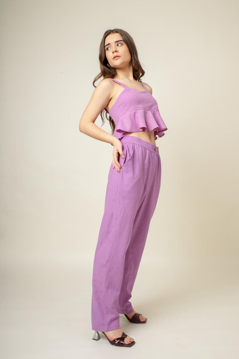 Wu Purple Top cotton by Doodlage in purple color for women Worldwide