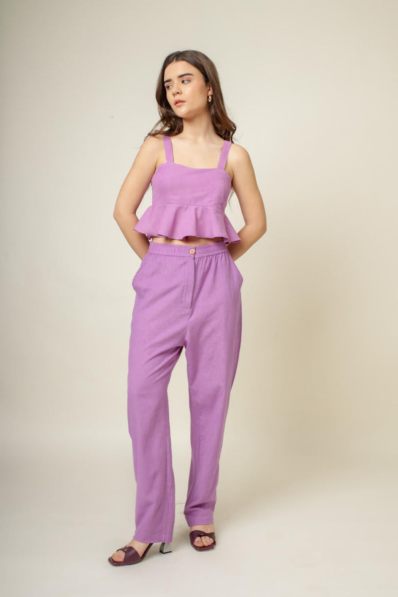 Wu Purple Top cotton by Doodlage in purple color for women Worldwide