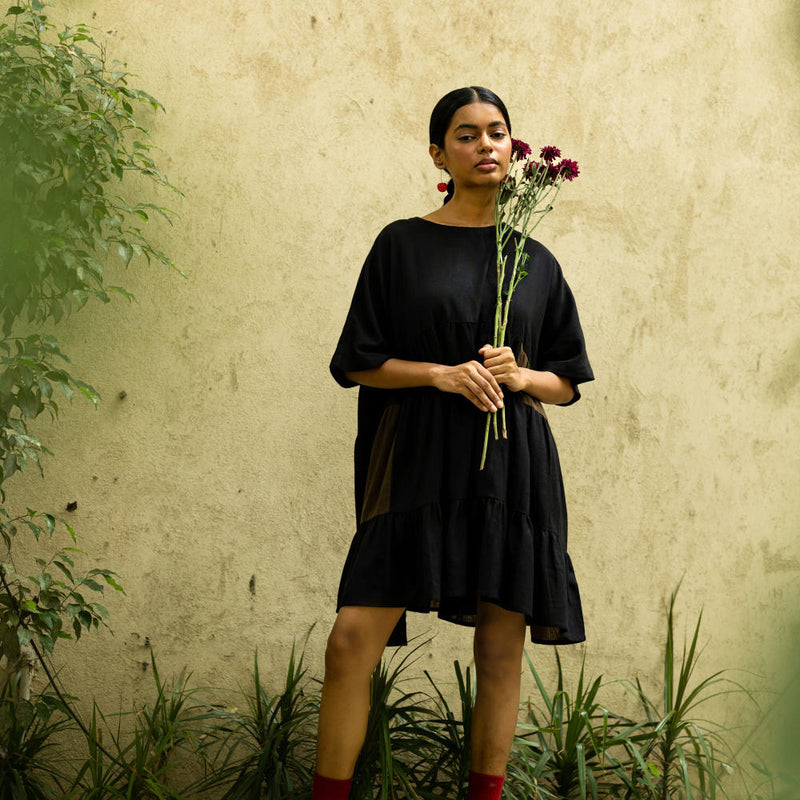 Arlene Black Dress by Doodlage in black color for women Worldwide