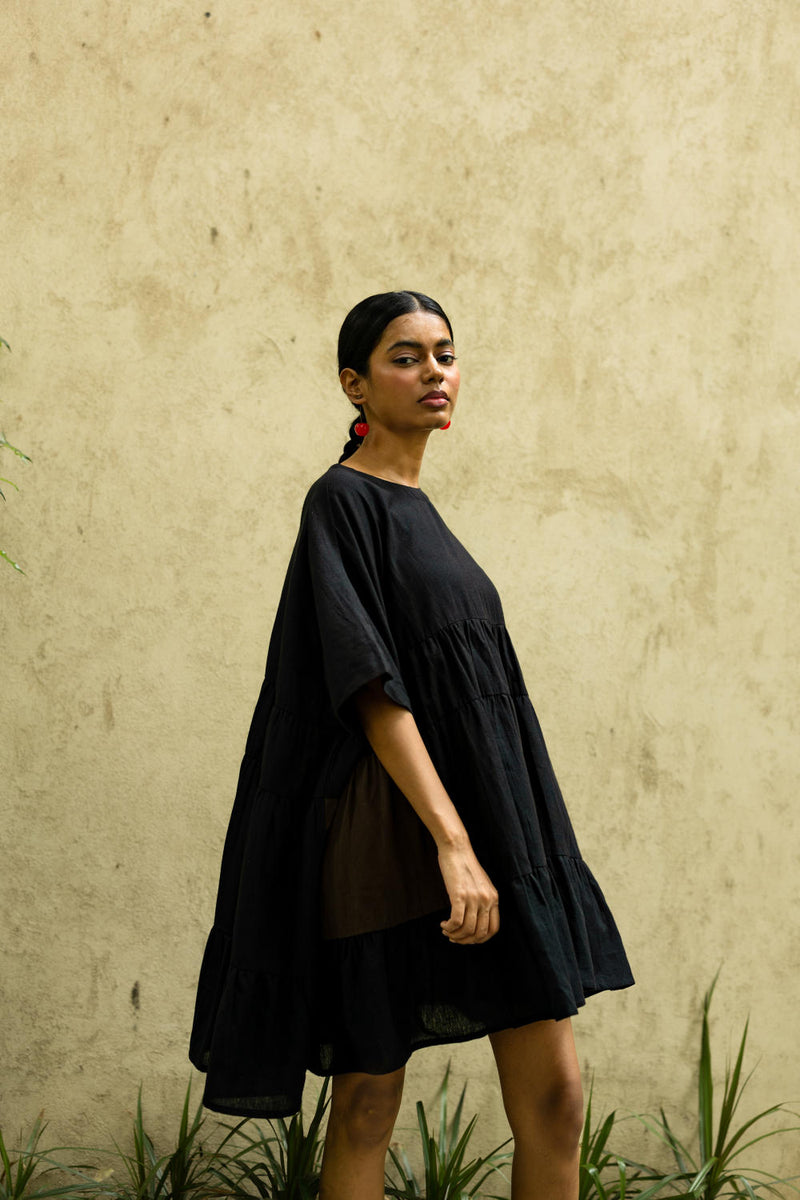 Arlene Black Dress by Doodlage in black color for women Worldwide