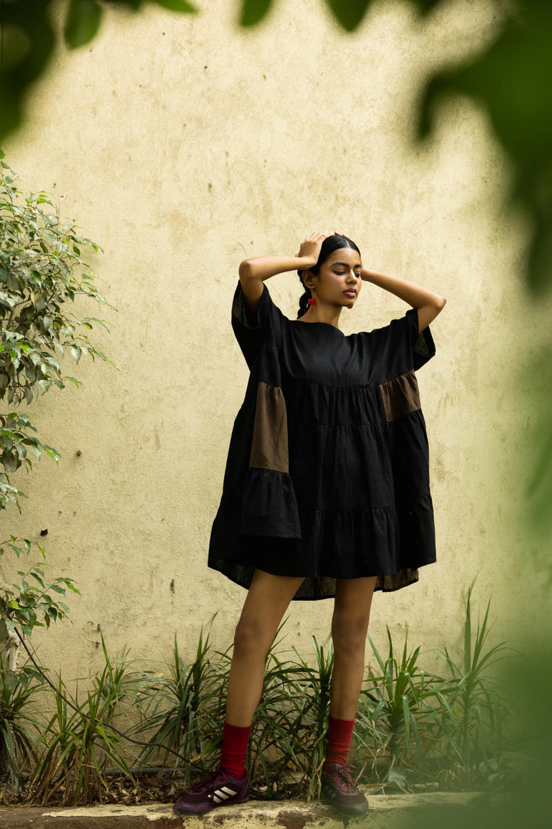 Arlene Black Dress by Doodlage in black color for women Worldwide