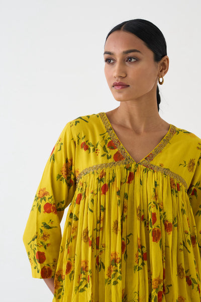 Flori Yellow K-1 Kurta Set