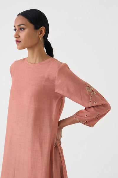 Ambily Old Rose Kurta Set