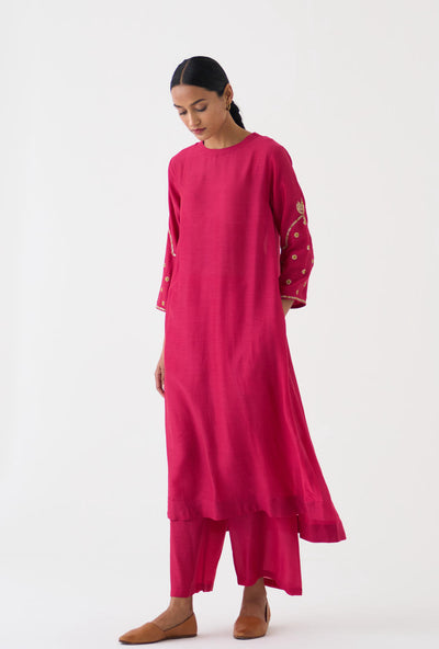 Ambily Rani Pink Kurta Set