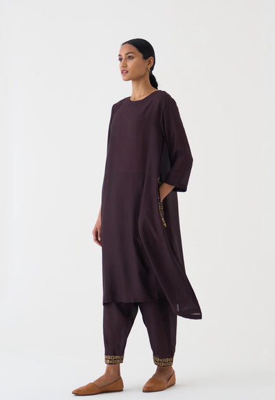 Mysa Deep Wine Kurta Set