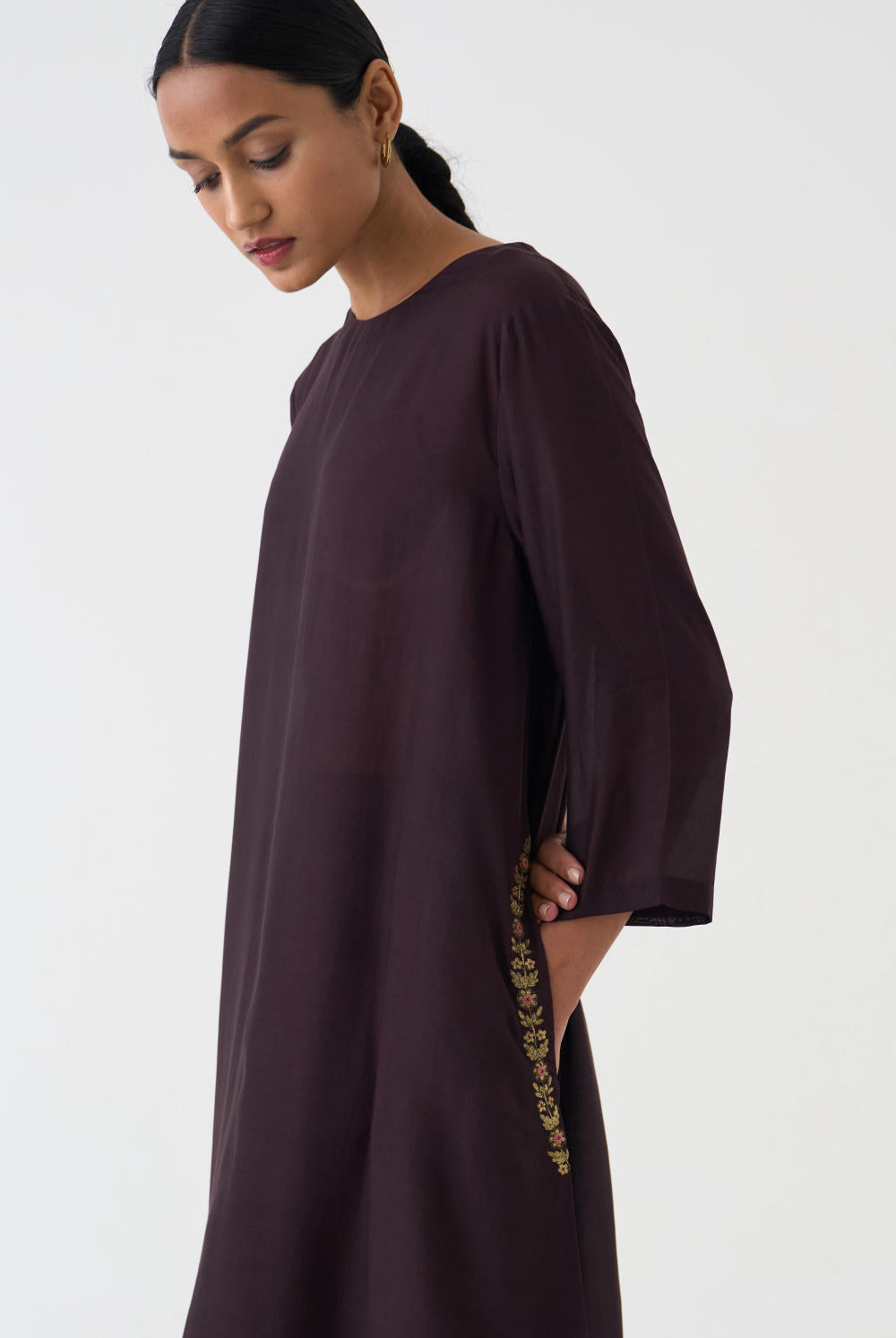 Mysa Deep Wine Kurta Set