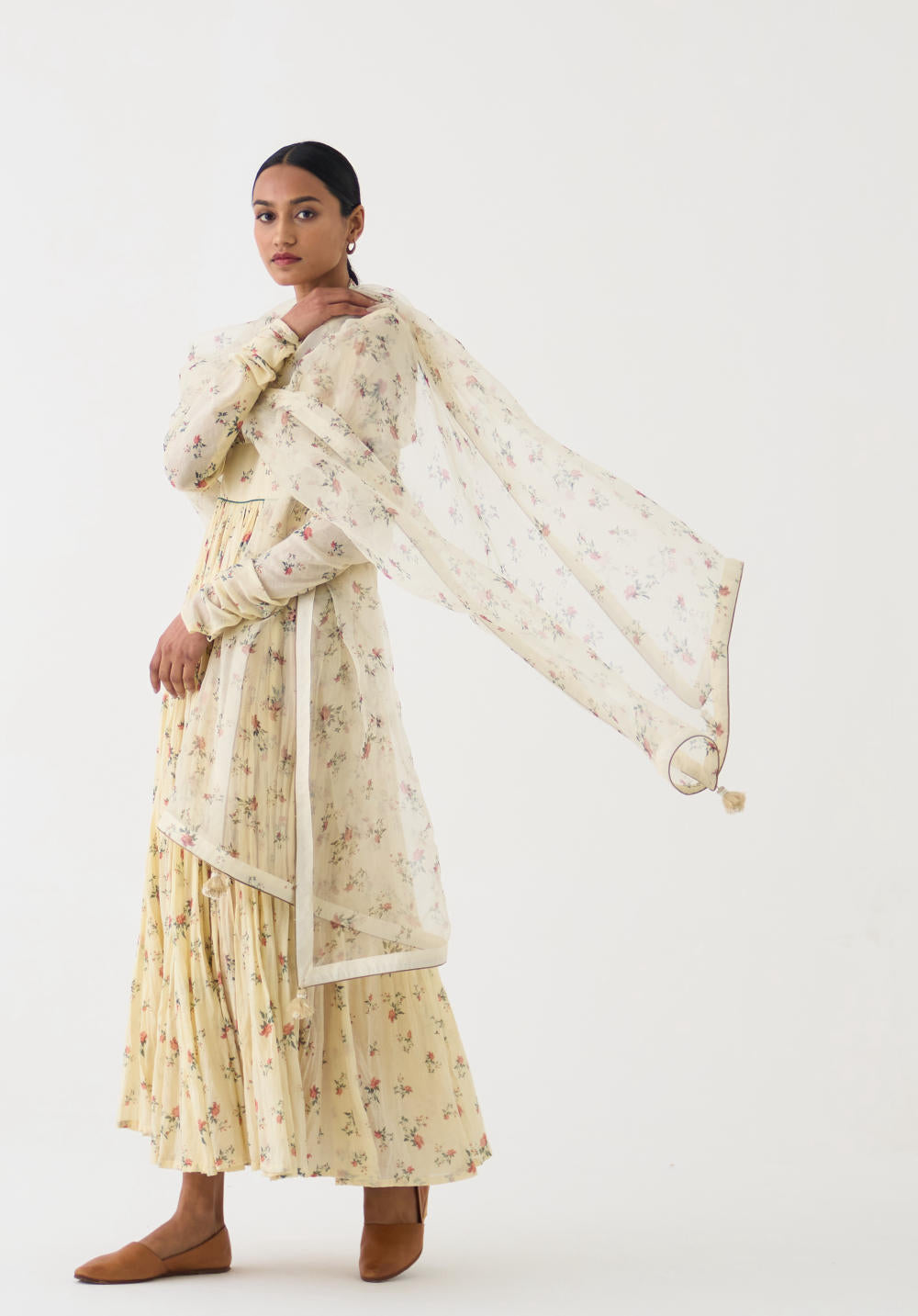 Chintz Ivory Organza Dupatta