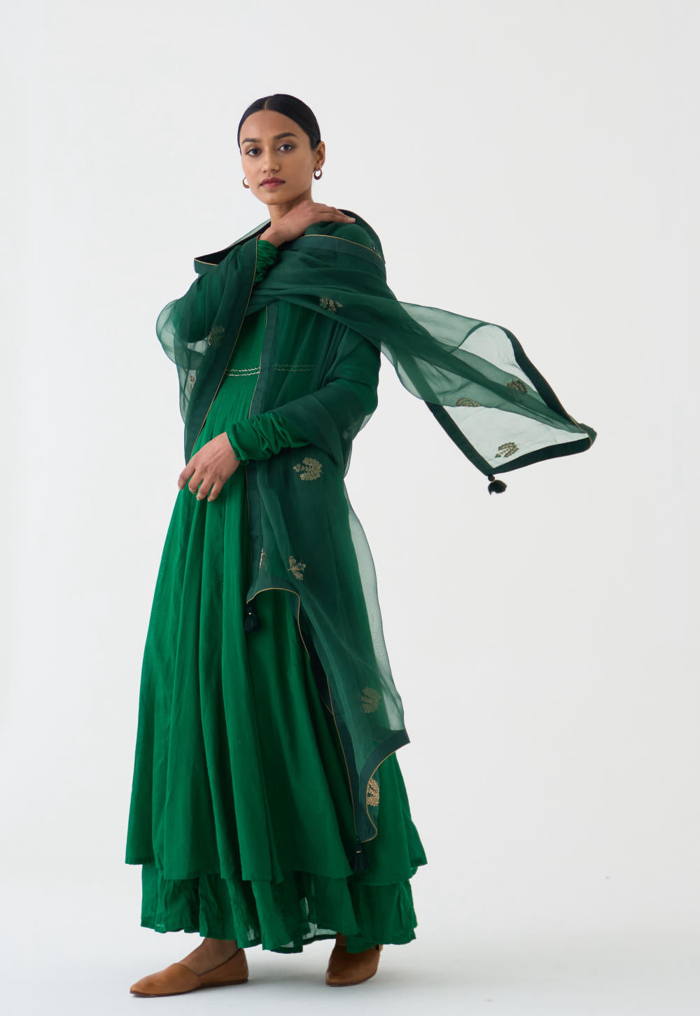 Deep Green Kali Dupatta