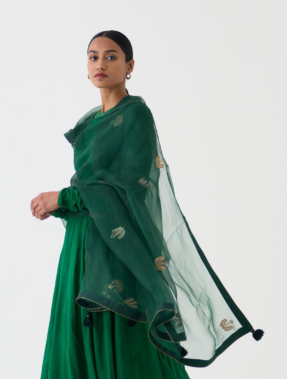 Deep Green Kali Dupatta