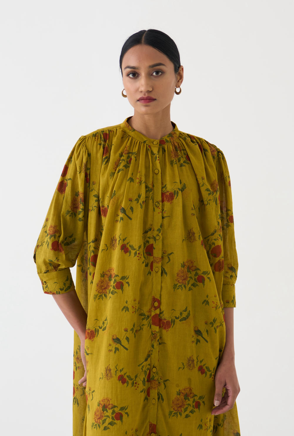 Flori Ochre Yellow Neck Gather Set