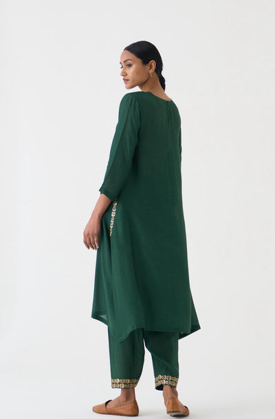 Mysa Deep Green Kurta Set