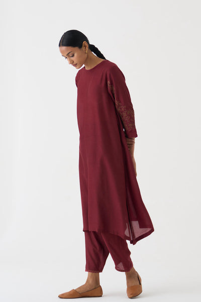 Inara Maroon Kurta Set