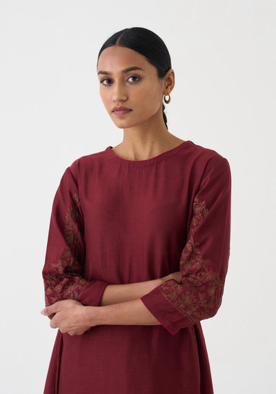 Inara Maroon Kurta Set