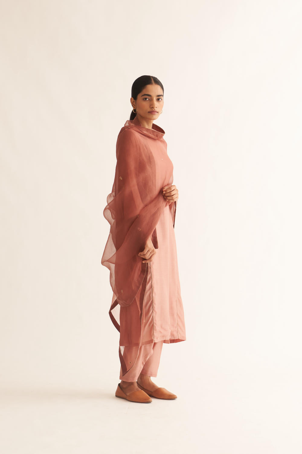 OPAL OLD ROSE KURTA SET