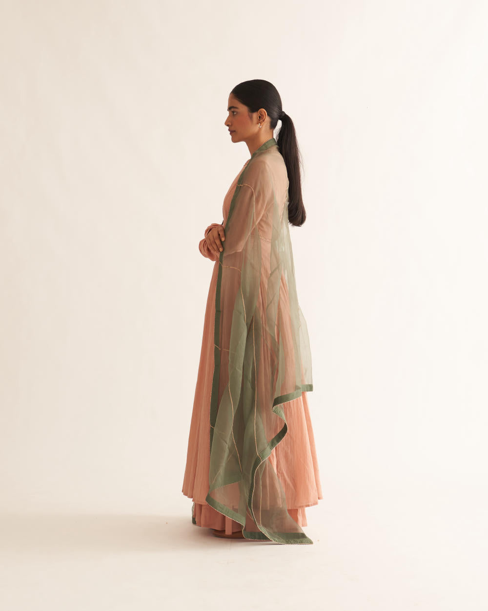 AMRITA OLD ROSE GHOOMAR ANARKALI SET