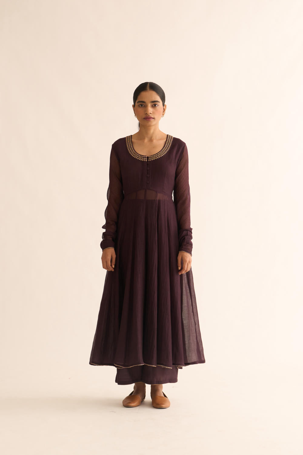 VARA DEEP Wine ANARKALI SET