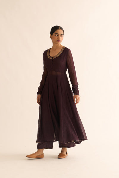 VARA DEEP Wine ANARKALI SET