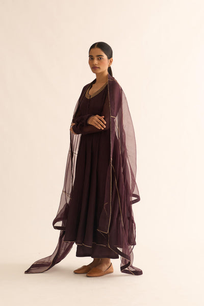 VARA DEEP Wine ANARKALI SET