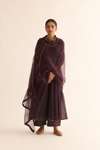 VARA DEEP Wine ANARKALI SET