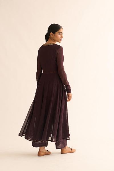 VARA DEEP Wine ANARKALI SET