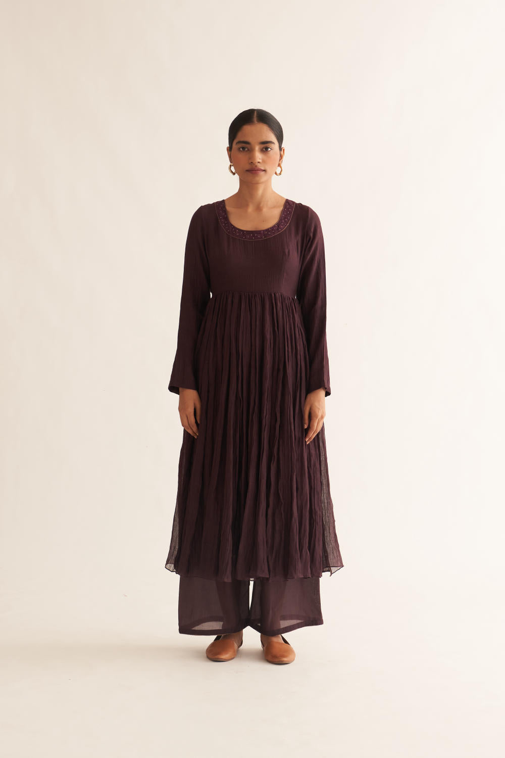 SILVI DEEP WINE KURTA SET