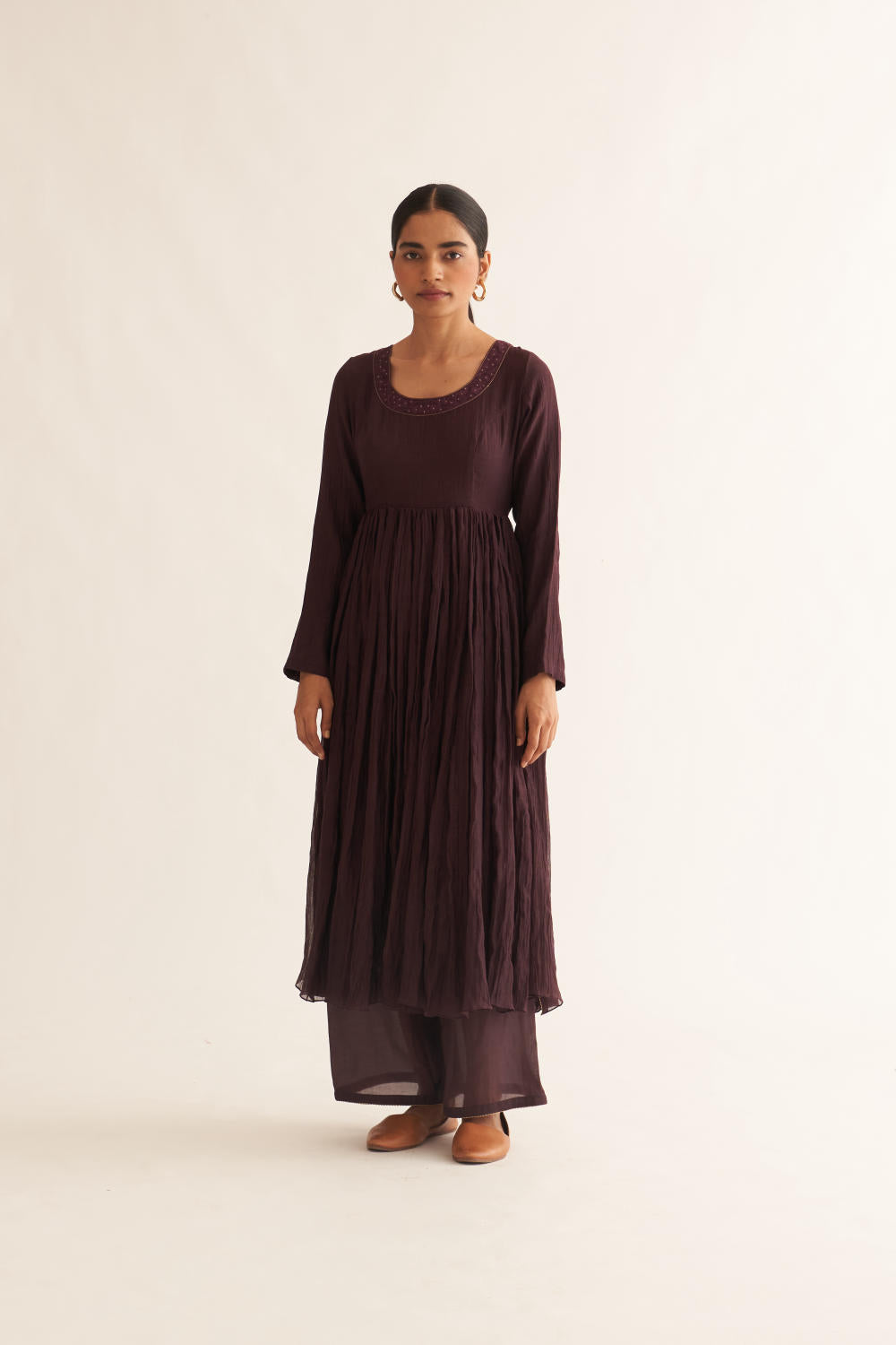 SILVI DEEP WINE KURTA SET