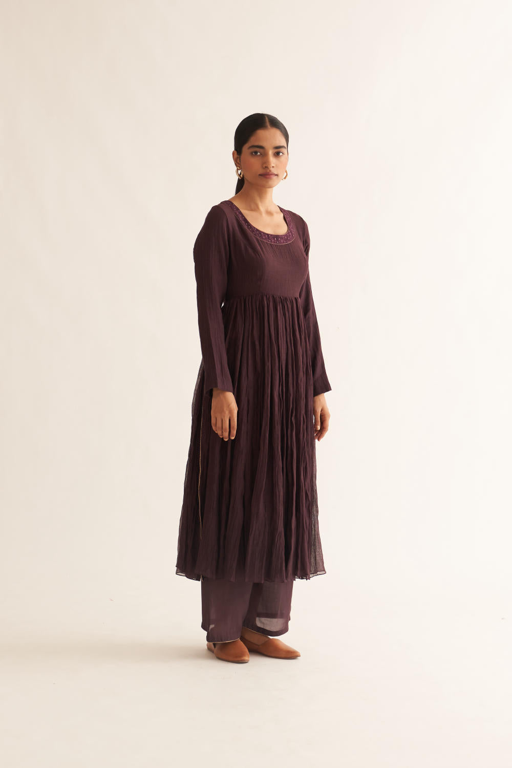 SILVI DEEP WINE KURTA SET