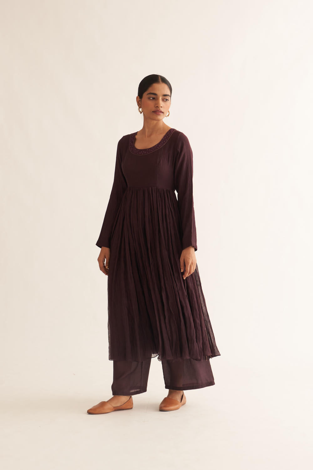 SILVI DEEP WINE KURTA SET