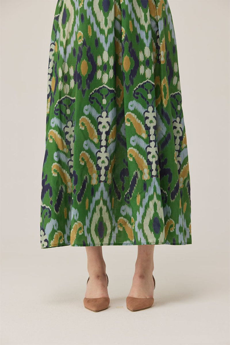 Empire Ikat Beaded Maxi Dress silk by World of SiSa for women Worldwide