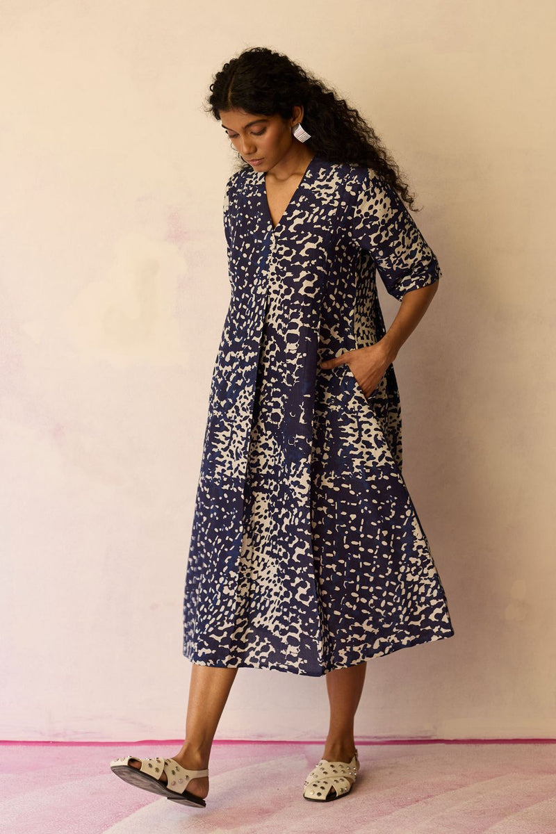 Abstract Dapple Midi Dress by World of SiSa for women Worldwide